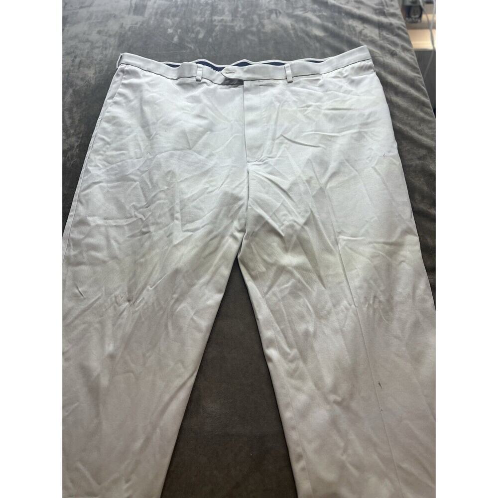 Roundtree & Yorke Men's Khaki Dress Pants Big & Tall 52X32 Flat Front. Office